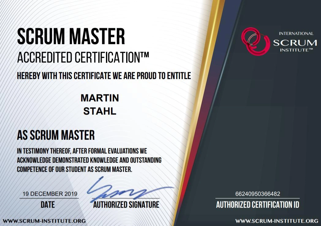 Scrum Certifikat